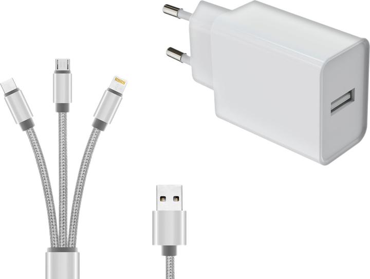 Produktbild DLH 12W USB-A CHARGER 3 IN 1 CABLE (12 W)