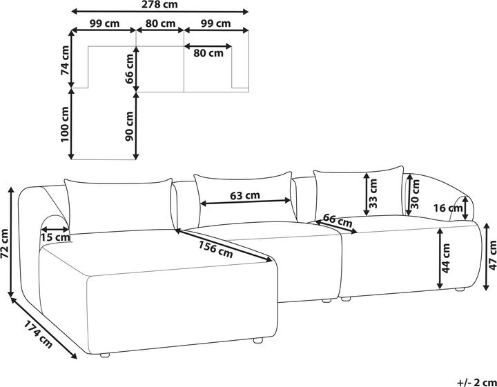 Produktbild Beliani Svansele (Ecksofa)