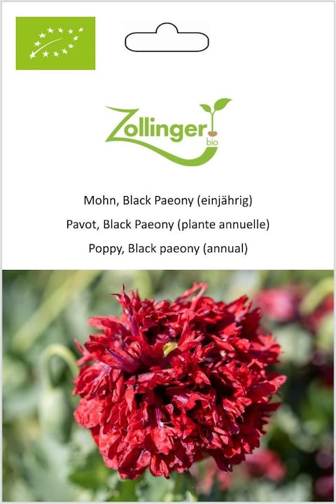 Produktbild Zollinger Bio Mohn, Black Paeony (einjährig)