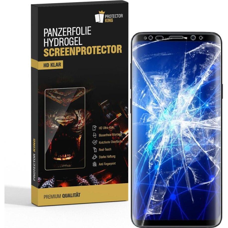 Protectorking 2x Echtes Tempered 9H Panzerhartglas Blickschutz (2 Stück, Samsung Galaxy S9+), Smartphone Schutzfolie
