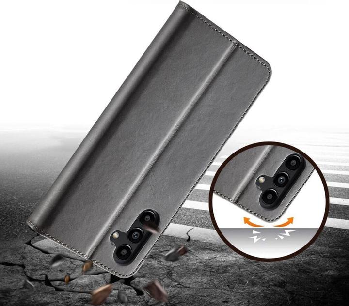 Produktbild LC.Imeeke Galaxy A35 - Leder Etui Hülle grau (Samsung Galaxy A35)