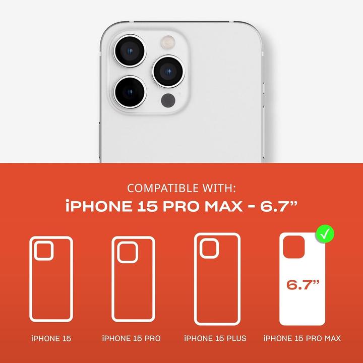 Actual product image tech21 EvoMax Case MagSafe for iP 15 Pro MaxActive Black (Apple iPhone 15 Pro Max)