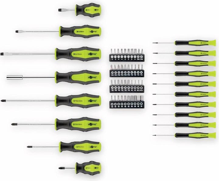 Immagine prodotto Goobay 74005 Set di cacciaviti a mano Cacciavite di precisione (Fessura croce Phillipps (PH), Torx (TX), Fattucchiera)