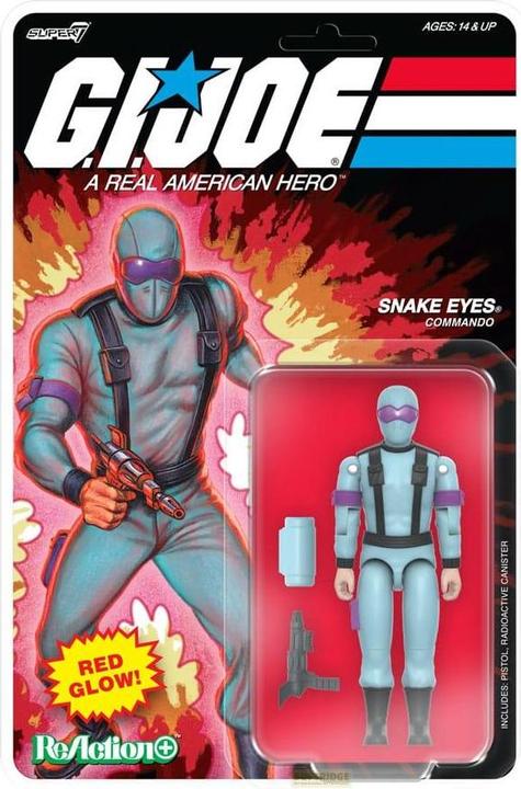 Actual product image Super7 GI Joe ReAction+ Actionfigur Wave 06 Snake Eyes (Red Glow, Crystal Poison) 10 cm