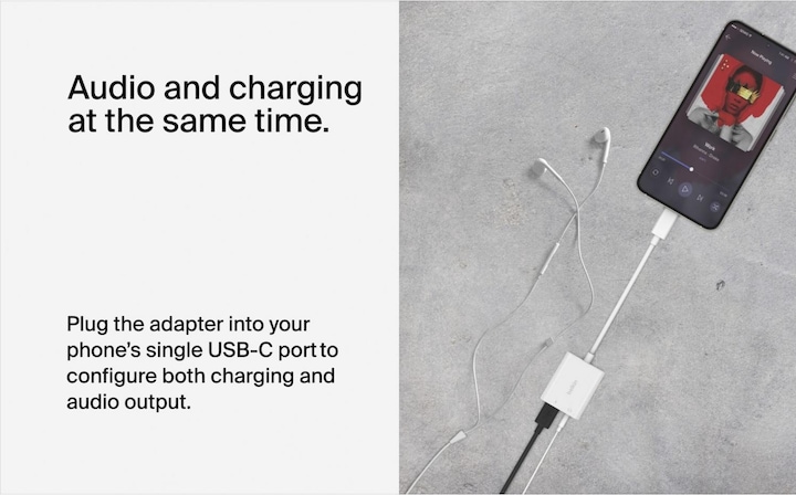 Produktbild Belkin RockStar Adapter (3.5mm Buchse, USB Typ C)