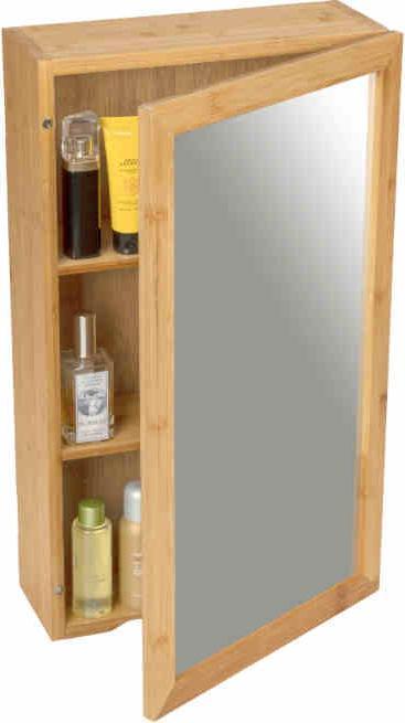 Wenko Spiegelschrank Bambusa (30 x 15 x 60 cm)