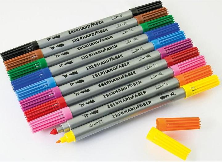Image du produit EberhardFaber Stylos à pointe en fibre double, boîte en carton de 10 pièces (10x)