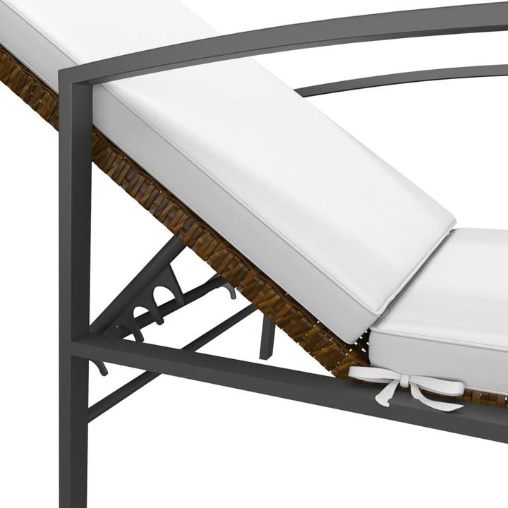 Produktbild vidaXL Sonnenliege mit Tisch (195 cm)