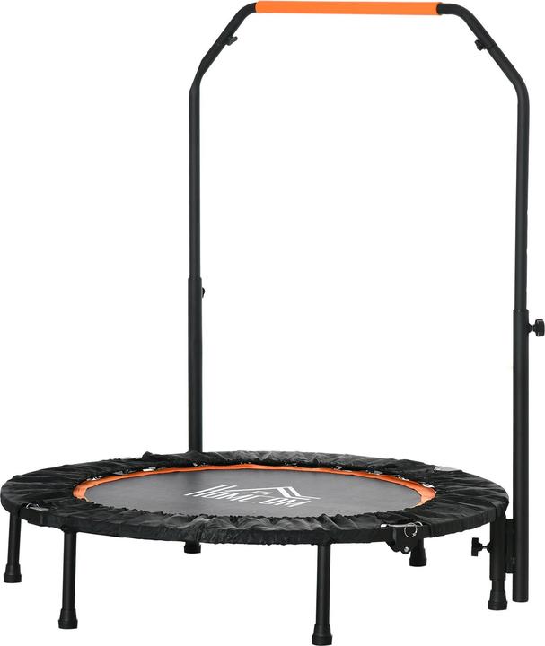 Homcom Fitness-Trampolin Stahl, Kunststoff Schwarz+Orange (102 cm)