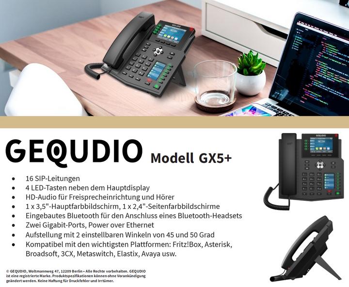 Immagine prodotto Gequdio Telefono IP GX5+ con alimentatore
