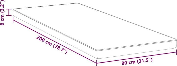 Produktbild vidaXL Memory Foam Topper (80 x 200 cm)