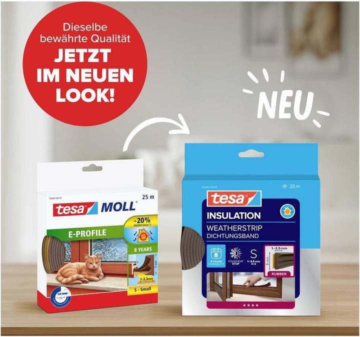 Actual product image tesa E-profile rubber seal (0.30 kg, Brown, Brown)