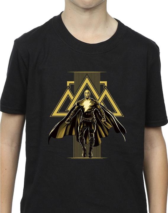 Actual product image Boys Black Adam Rising Golden Symbols T-Shirt (140, 146)