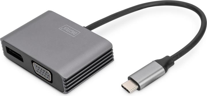 Produktbild Digitus USB Type-C™ 4K 2in1 DisplayPort + VGA Grafik-Adapter (USB Typ-C, 20 cm)