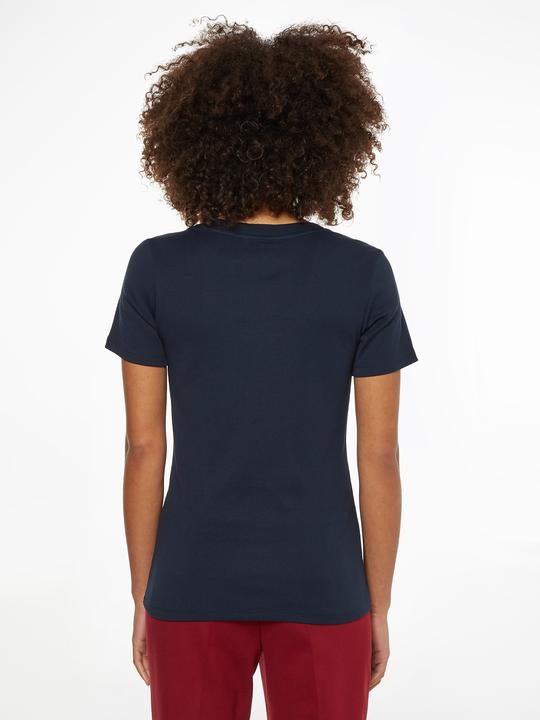 Immagine prodotto Tommy Hilfiger Donna Slim New Cosy C-nk Ss S/S Knitted Top, Desert Sky, S (S)