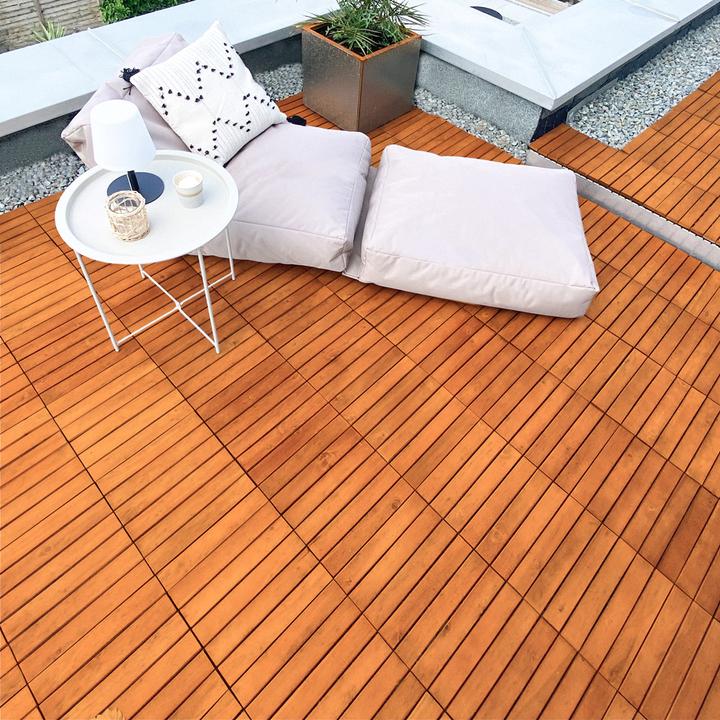 Immagine prodotto Deuba Holzfliesen (33 x, 30 x 30 x 2,5 cm)