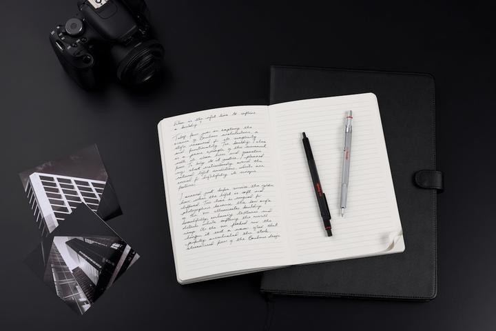Image du produit Rotring 600 Gel Pen | 0,55 mm | Sort Blk | Sort Metal Krop | Skridsikkert Rillet Greb & Sekskan... (Noir, 1 x)