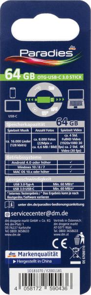 Actual product image Paradies OTG stick 64 GB TypeC (64 GB, USB-C)