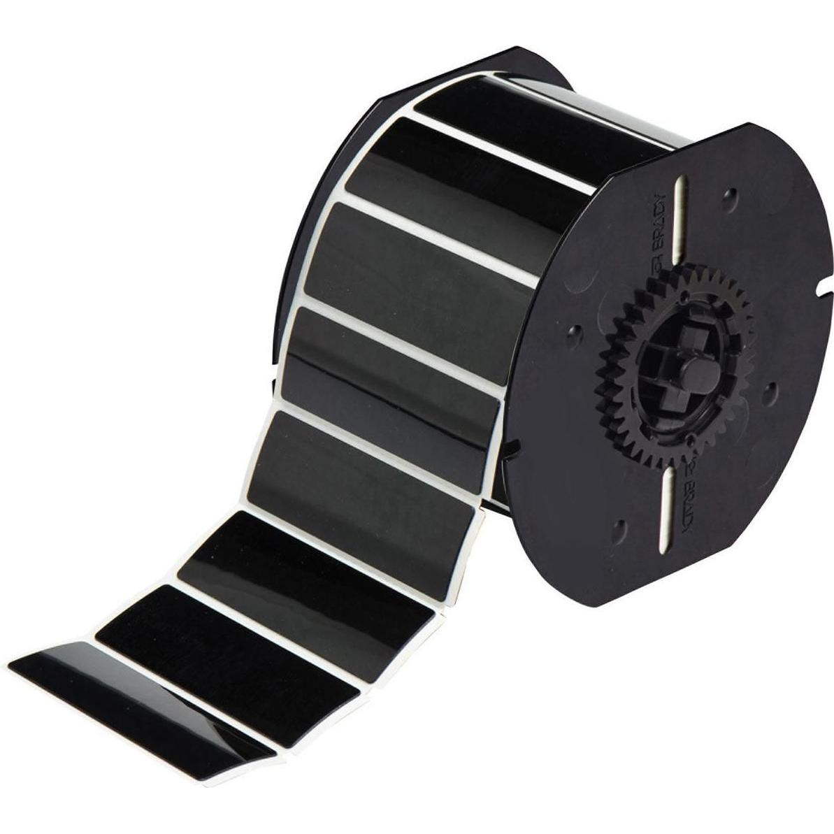 Brady, Etiketten, B30EP-176-593-BK, EPREP (neu), Polyester, Schwarz, glänzend, 76.20 x 25.40 mm, permanent (30