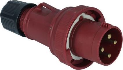 Produktbild RS PRO Leistungssteckverbinder Stecker Rot 3P+E, 380 415 V / 63A, Kabelmontage IP67