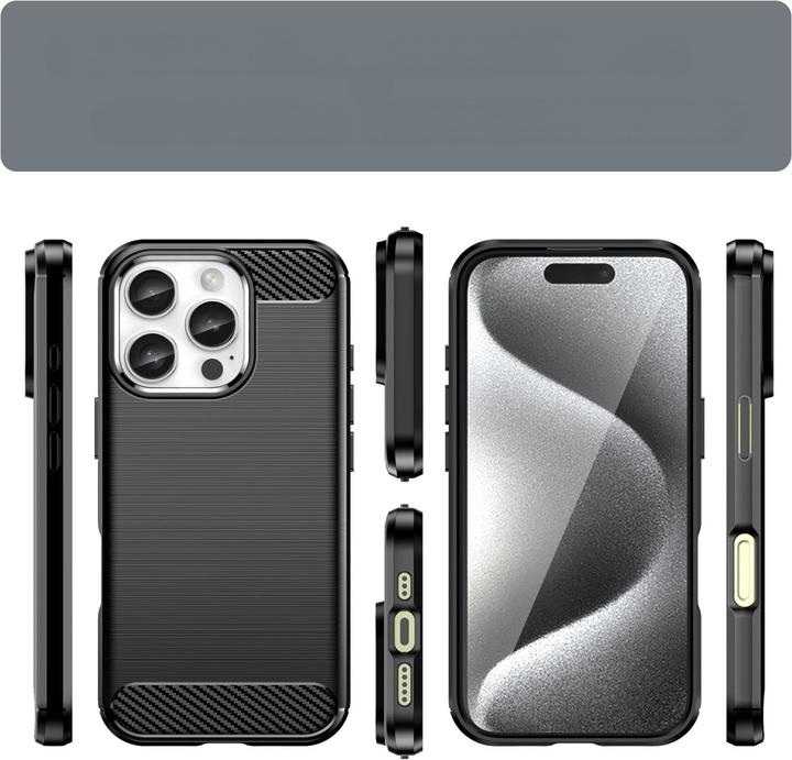 Immagine prodotto Cover-Discount iPhone 16 Pro Max - Custodia in metallo effetto carbonio (Apple iPhone 16 Pro Max)