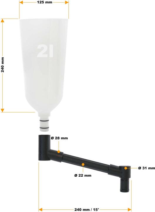 Produktbild XPOtool Öleinfülltrichter Satz 8-tlg. Einfülltrichter für Motoröl 6 Adapter Arm