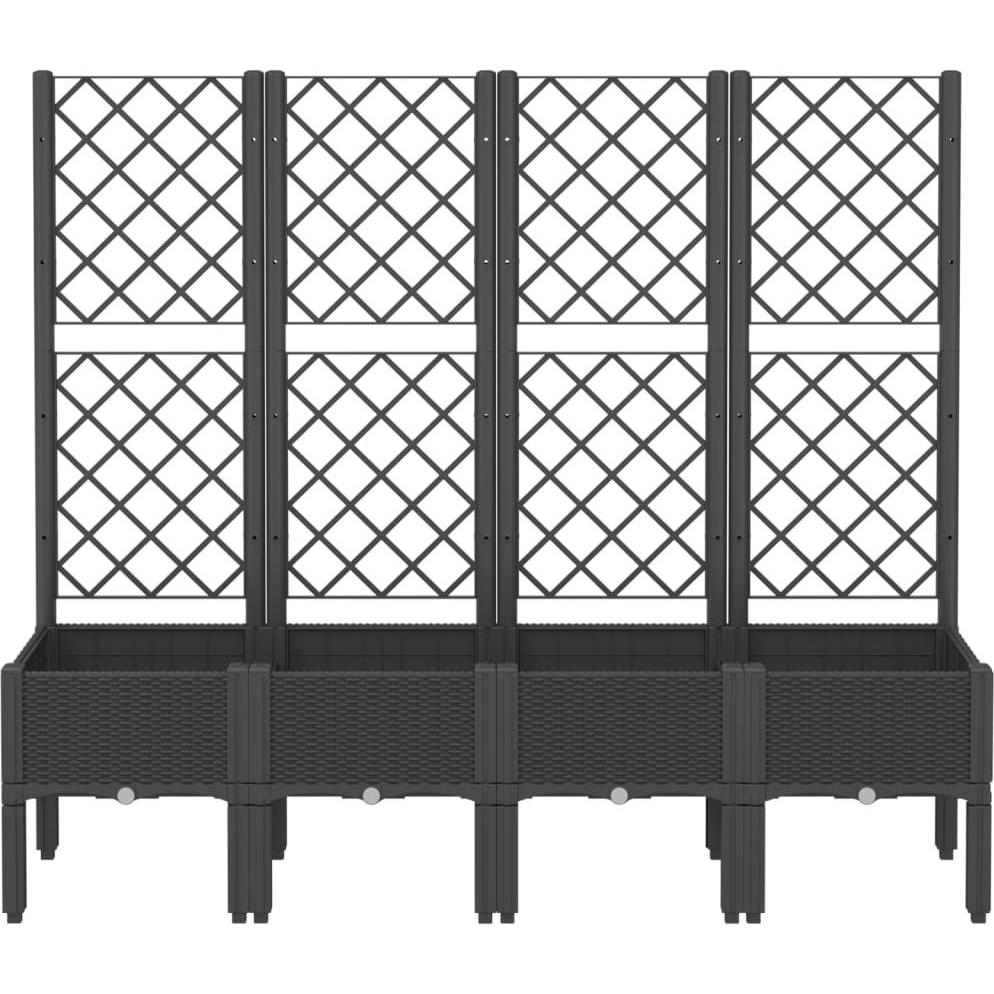 Thumbnail - VidaXL, Hochbeet, Pflanzkübel mit Rankgitter PP