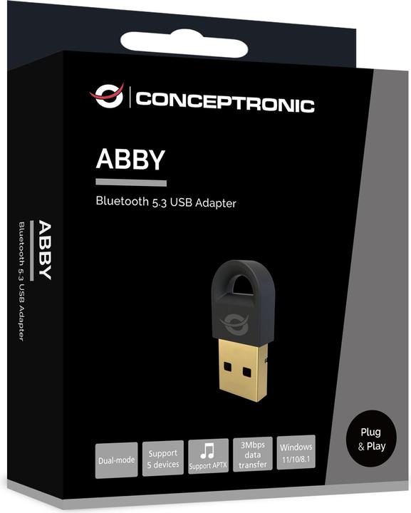 Produktbild Conceptronic Bluetooth Adapter 5.3 NanoUSB 10- 20m schwarz (Sender)