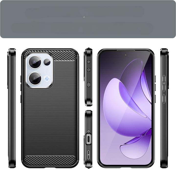 Produktbild Cover-Discount OPPO Reno13 - Metall Carbon Look Hülle (Oppo Reno 5G)