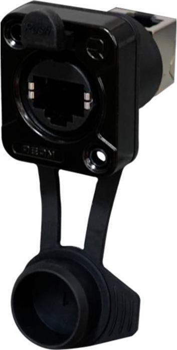 Actual product image Rean AV RJ45 Feedthrough, 90° UP, IP65 Airtight RRE8F-Z-011-1 Socket, flush-mounted