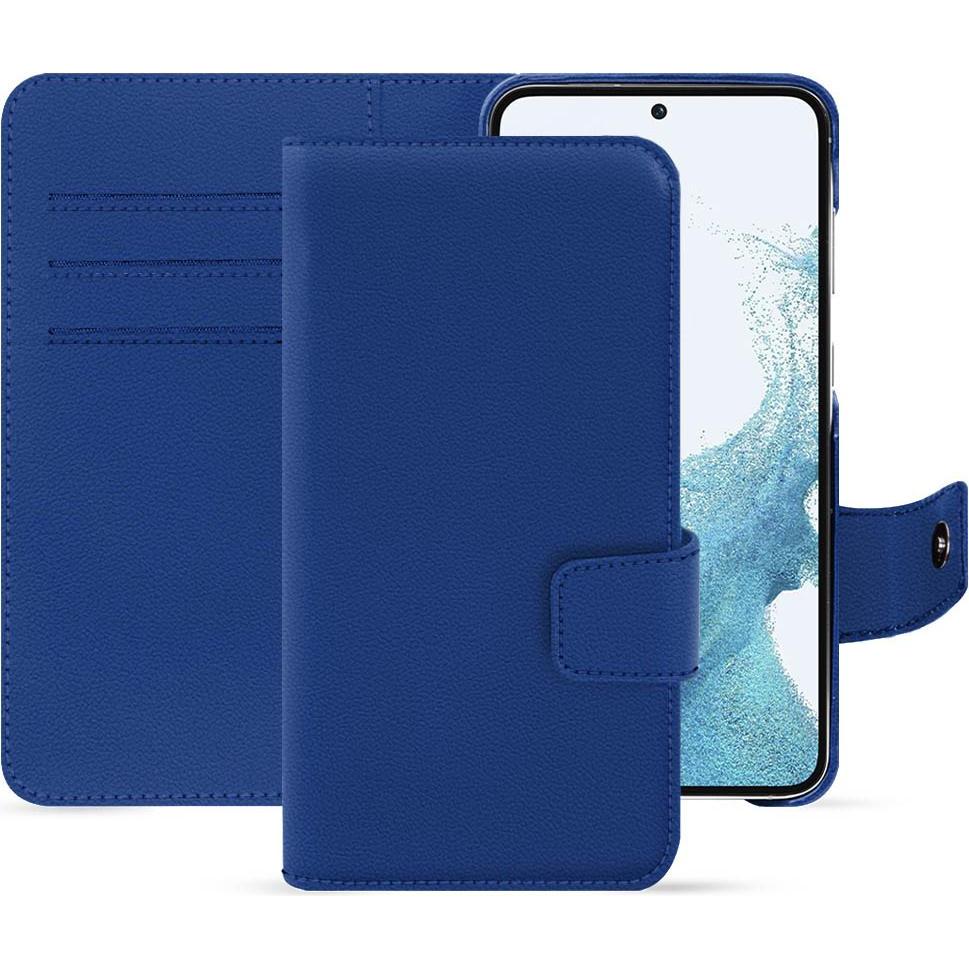 Noreve Lederschutzhülle Samsung Galaxy S23 (Samsung Galaxy S23), Smartphone Hülle, Blau