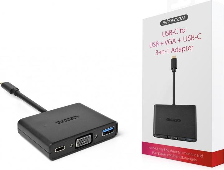 Immagine prodotto Sitecom CN-364 USB-C to USB + VGA + USB-C 3-in-1 Adapter (USB-C)