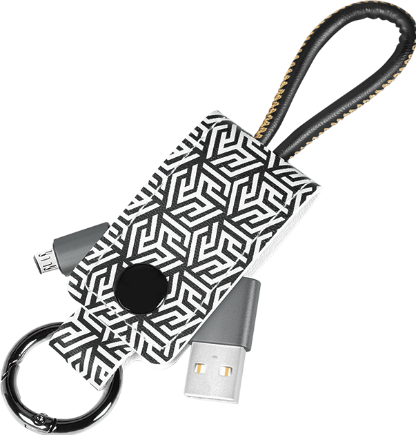 Produktbild LogiLink USB Kabel mit Schlüsselanhänger, 0,22 m Anschluss 1: USB 2.0 (Typ-A) Stecker, Anschluss 2: Micro (0.22 m, USB 2.0)