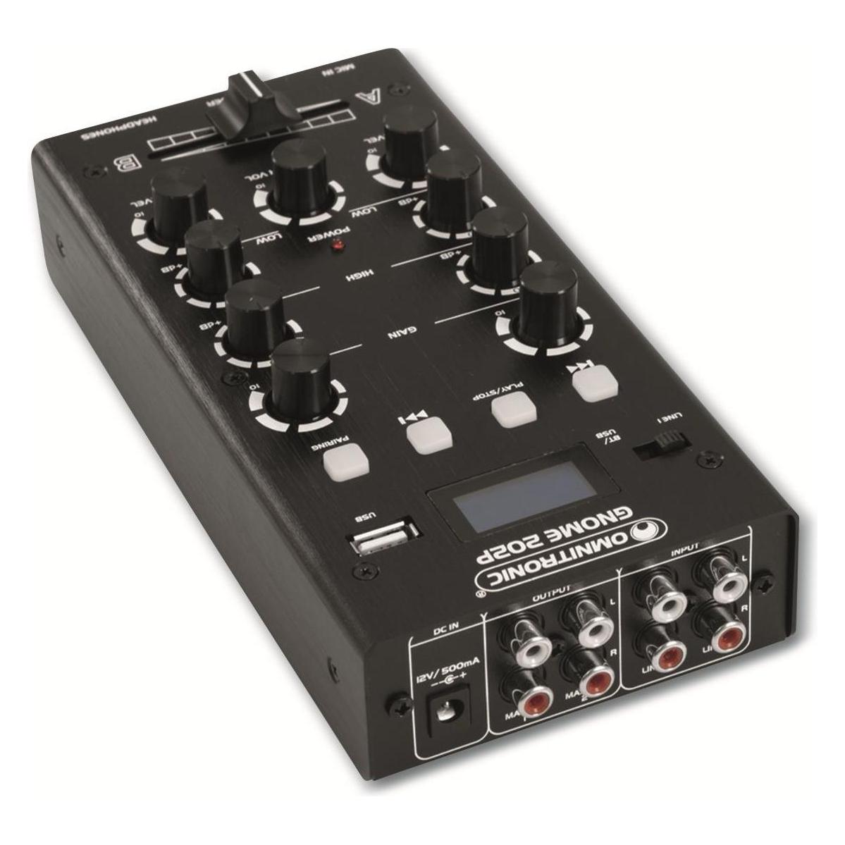 Omnitronic Gnome-202P (Studio- Und Livemixer), Mischpult, Schwarz