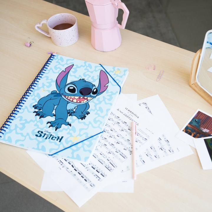 Immagine prodotto Disney Stitch - Cartella A4 con elastico + 30 magliette trasparenti (A4)
