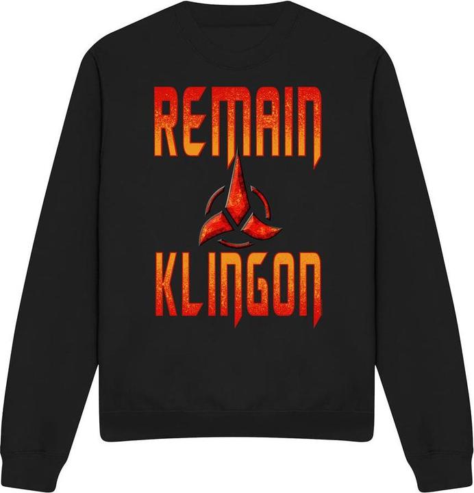 Actual product image Universal Textiles Unisex Adult Remain Klingon Sweatshirt (L)