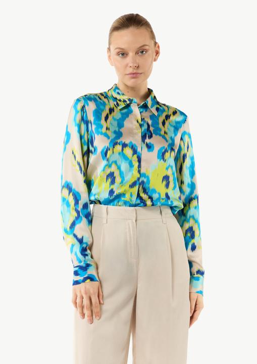 Immagine prodotto Comma Bluse Satinbluse mit Hemdkragen und All-over-Print (36)