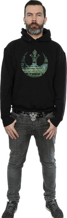 Immagine prodotto Star Wars Rogue One I'm One With The Force Alliance Emblem Green Felpa con Cappuccio Uomo (XL)