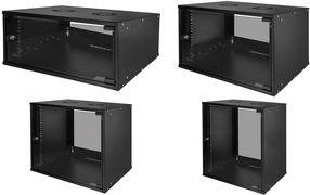 Actual product image LogiLink 19" wall-mounted distributor ECO, 4 U, mounted, black (4 RU, 19 inch rack)