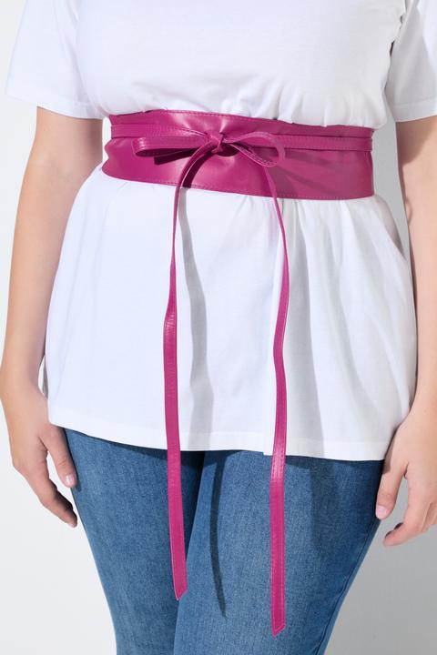 Actual product image Ulla Popken Soft Leather Tie Belt