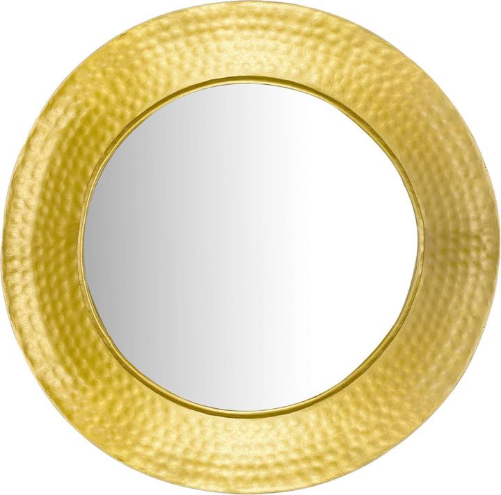 Image du produit FineBuy miroir mural miroir couloir rond métal 60 cm miroir couloir martelé (Ø 60 cm)