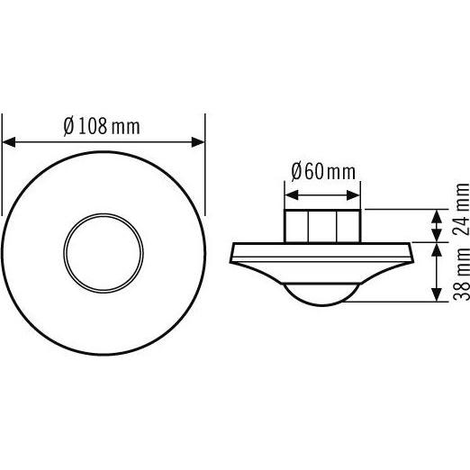 Thumbnail - Esylux, Bewegungsmelder, MD-C 360i/8 BK (8 m)