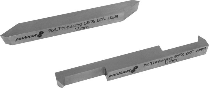 Actual product image Paulimot HSS thread chisel set for internal and external threads, 55+60°, 12 mm