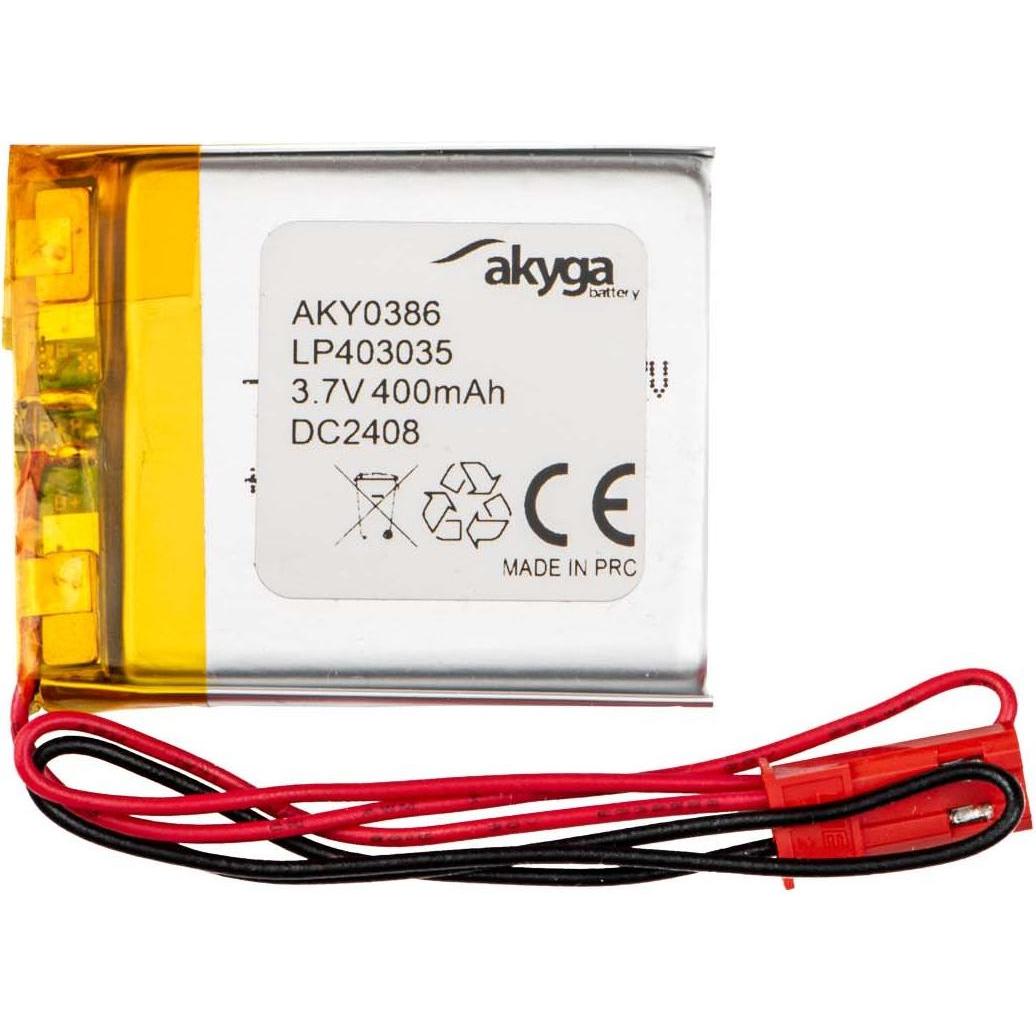 Akyga LP403035 Akkupack x Spezial-Akku LiPo 3.7 V 400 mAh (1 pz., Specifico del dispositivo, 400 mAh), Batterie + pile