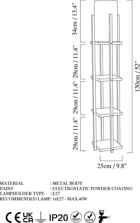Nährwerte und Zutaten Opviq Camden (E27)