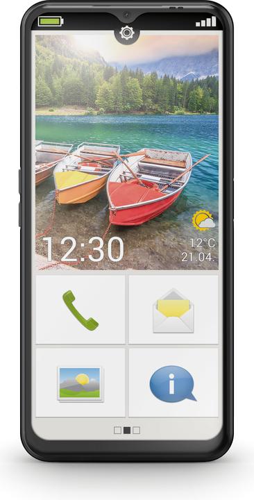 Produktbild Emporia ME6 (5G) mit Panic Button (128 GB, Schwarz, 6.58", Single SIM, 5G)