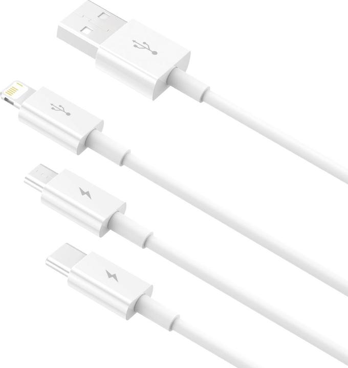 Produktbild Baseus 3 in 1 Multicharger USB-Cable (1.50 m, USB 2.0, 66 W)