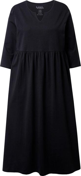 Image du produit Ulla Popken Robe en jersey, coupe évasée. Col tunisien et manches 3/4 (54)