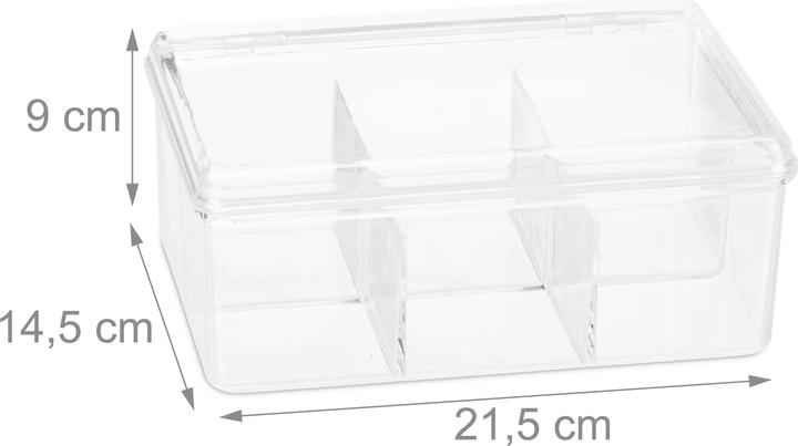Actual product image Relaxdays Tea Box, 6 Compartments