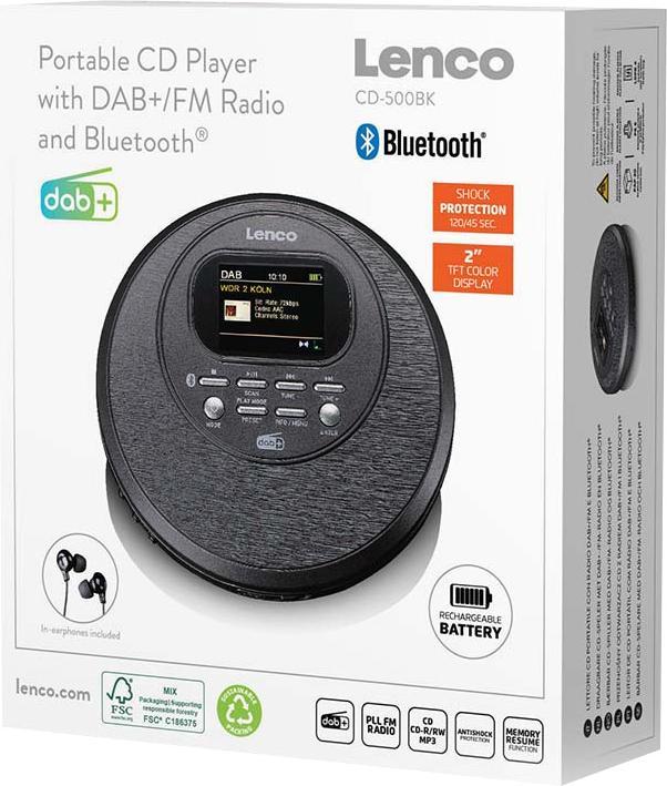 Actual product image Lenco CD-500BK